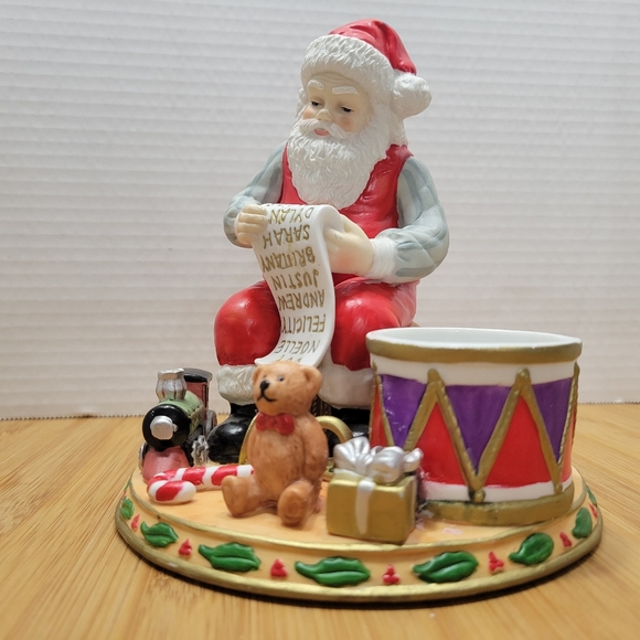 PartyLite Santa Checking His List candle holder Party Lite Santa's List votive - Picture 7 of 13